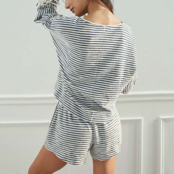 Anthropologie Navy and White Willa Lounge Set - Picture 2 of 10